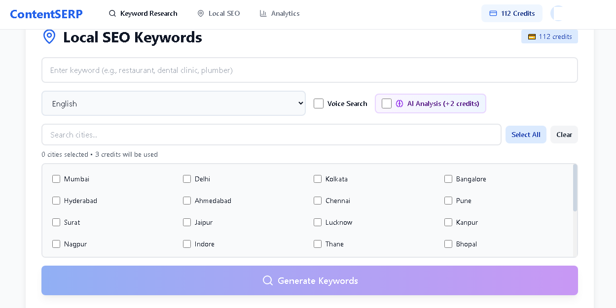 Education Keyword Research Tool for Mumbai