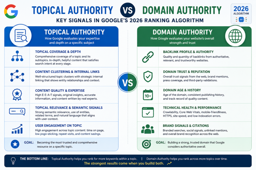 topical authority vs domain authority