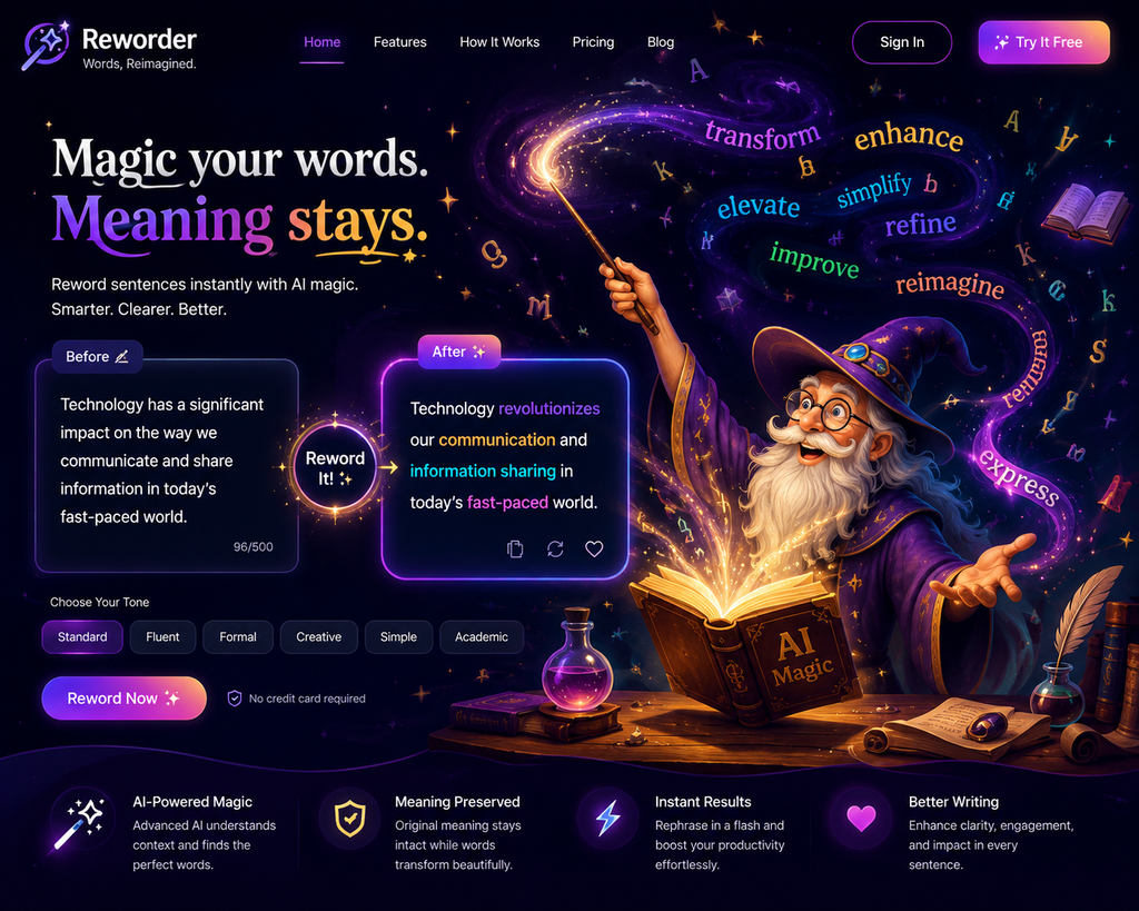 Reworder’s AI Magic